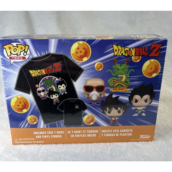 Funko Pop! Dragonball Z Tee Shirt + 4 Mini Pops,  Size M T-Shirt SEALED - Picture 3 of 4